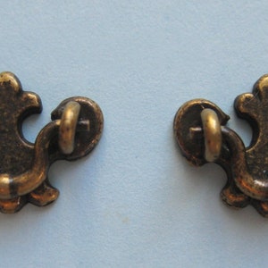 Poppenhuis schaal 1/12 antiek messing fleur de lis handgrepen - set van 2 (DIY592)
