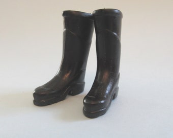 Miniatura de casa de muñecas a escala 1/12 - Paquete de botas Wellington de caucho negro (5373)