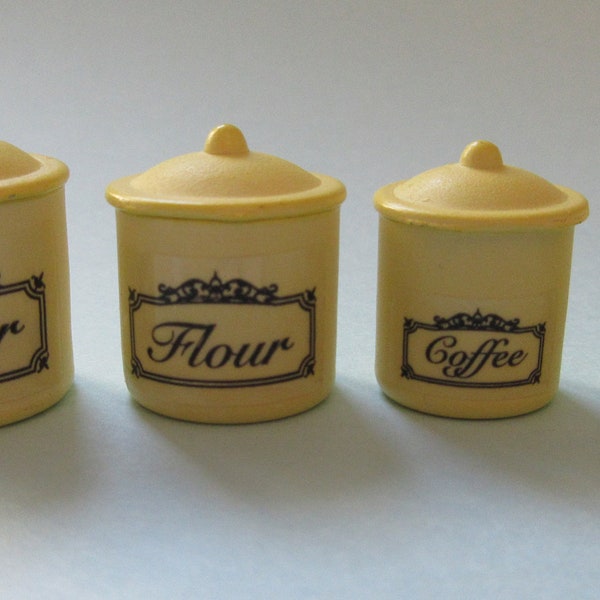 Dollhouse Miniature Canister Set - Etsy