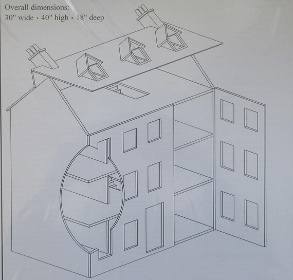 CASA delle Bambole piani Costruisci il tuo 1:12 Vittoriano
