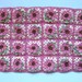 1/12th Scale Crocheted Dolls' House Throw / Bed Runner / Afghan - Dusky Pink Flowers