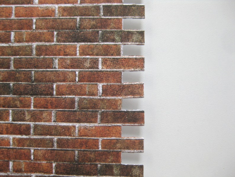 brick paper for dolls house