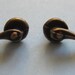 1/12th Scale Dolls' House Antique Brass Scroll Door Handles - Pack of 2