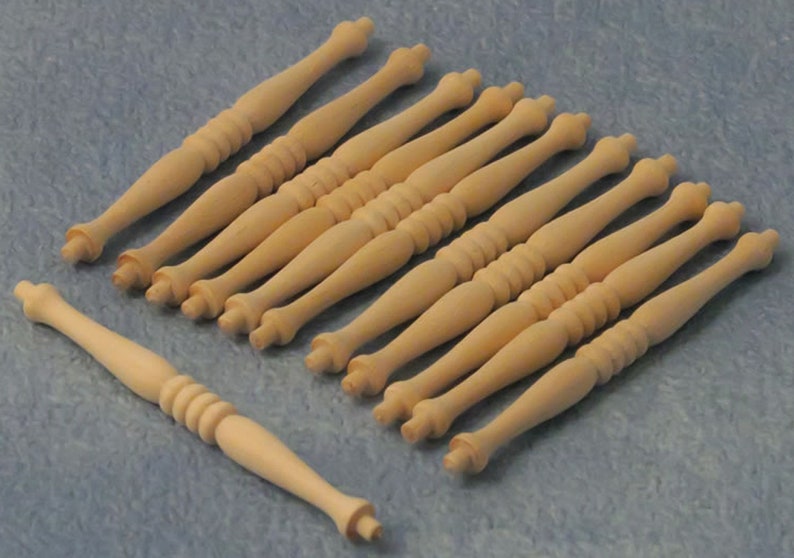 1/12th Scale Dolls House Miniatures Wooden Spindles Pack Etsy
