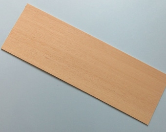 Hoja de madera artesanal Obeche - 300 x 100 x 1,5 mm - (11 13/16 x 4 x 1/16 pulgadas)