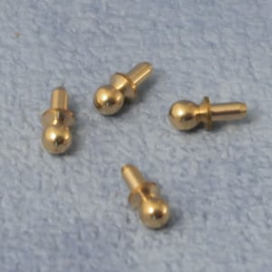 1/12th Scale Dolls&#39; House Brass Knobs - Pack of 4 (DIY578A)