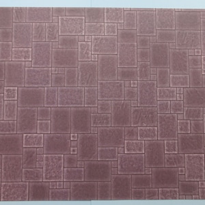 1/12e Schaal Dolls&#39; House Flooring Card A3 - Flagstone Random Tiles (DIY776)