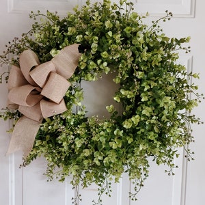 Boxwood Wreath for front door, Everyday Wreath Decor, Wreath for Weddings, Farmhouse Wreath