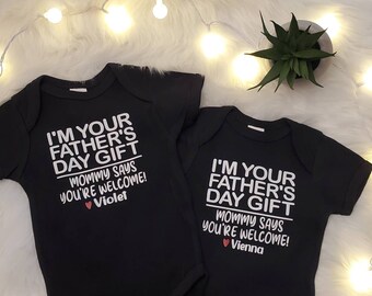 Father's Day gift idea - Personalized child apparel - Happy Father's Day - 1st Father's Day