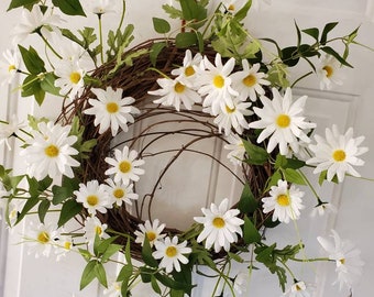 Daisy Wreath, Spring Wreath, Summer wreath, Year round wreath