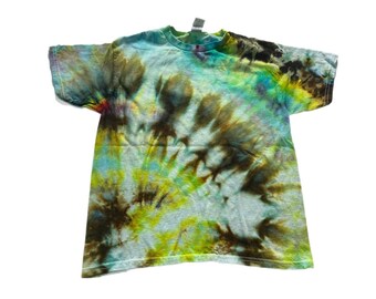 Youth Medium, Size 10-12, Ice Dyed T Shirt  Gildan, Tie Dyed T Shirt Made with Ice Dye, Soft and Comfy