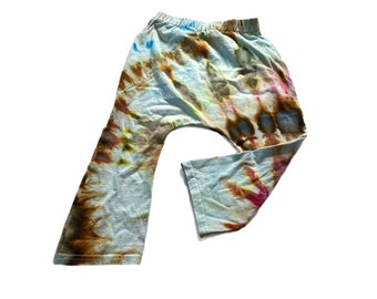 6T, Ice Dyed Upcycled T-Shirt Harem Pants, Upcycled and Cozy, Tie Dyed and Super Comfy and Cozy Kids Pants