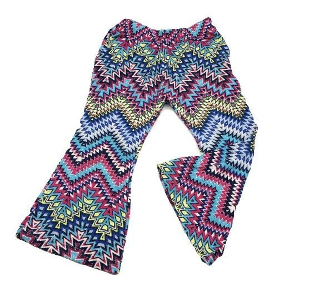 2T Funky Design Zig Zag Upcycled Tshirt Bell Bottoms Etsy