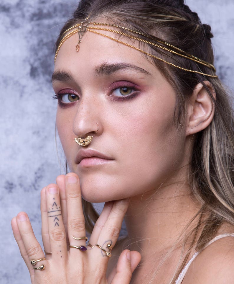 Sterling Silver Large Septum Ring Handmade Wide Septum Etsy