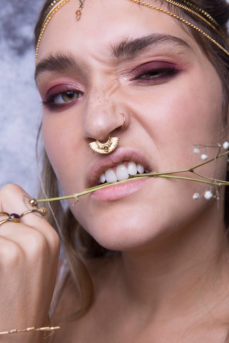 Sterling Silver Large Septum Ring Handmade Wide Septum Etsy