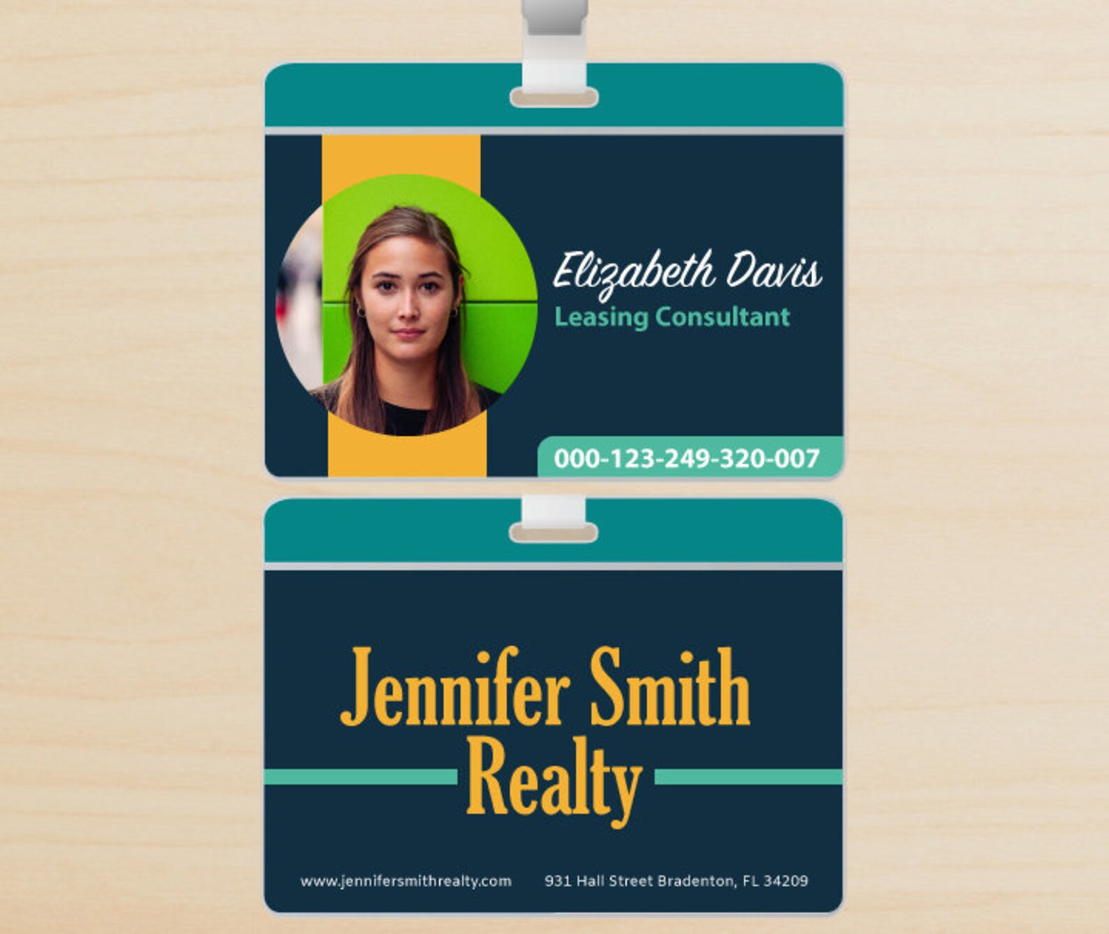 Custom Real Estate ID Card Dual Sided Etsy.de