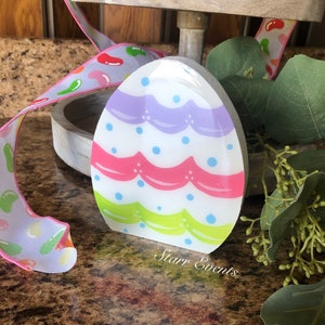 Fake Easter eggs. Tiered tray decor. Spring cutouts. Faux Easter egg. Spring decor. Easter tier tray decor. Easter decorations. Easter decor