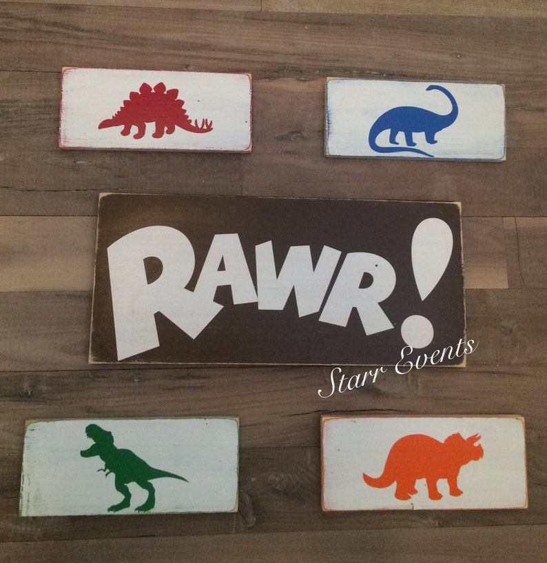 Dinosaur Sign. Rawr Sign Dinosaur Decor for a Boys Room. Dinosaur ...