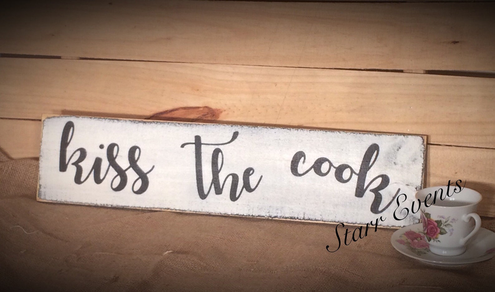 Kiss the Cook Sign. Farm Signs. Kitchen Signs. Kitchen Decor. Rustic ...