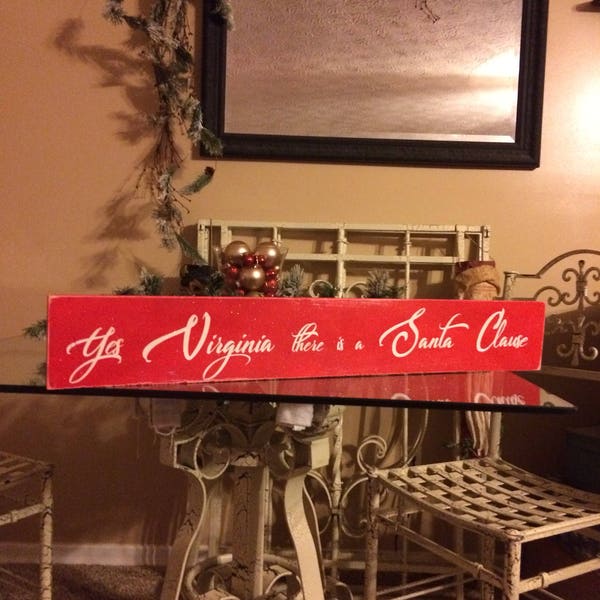 Yes Virginia There is a Santa Claus Wall Decor Etsy