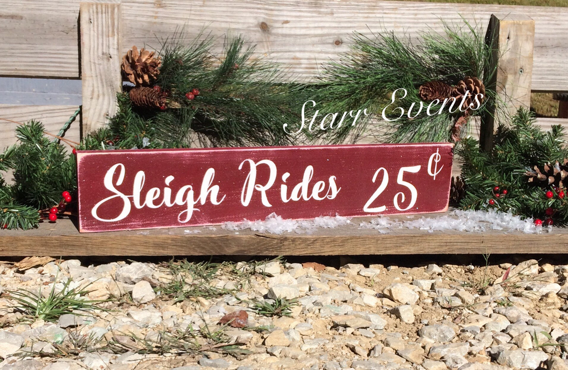 Sleigh Races Sign Sleigh Rides Sign. Rustic Christmas Sign. Rustic Christmas Decor ...