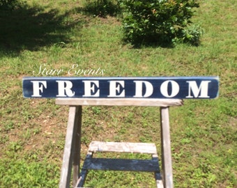 Freedom sign Fourth of July decor Americana decor. Patriotic signs. July 4th decor. July fourth decorations Rustic 4th of July signs