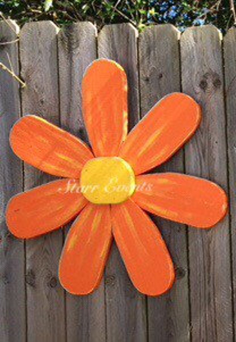 Wooden Flowers Pool Decor Large Wood Daisy Pool Decorations Etsy