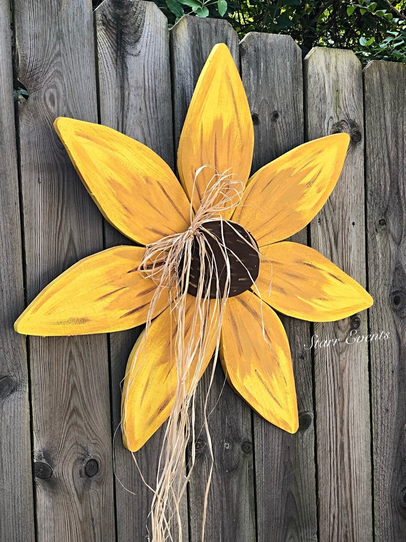 Fall Decor. Large Wooden Sunflowers Rustic Fall Decorations. Etsy