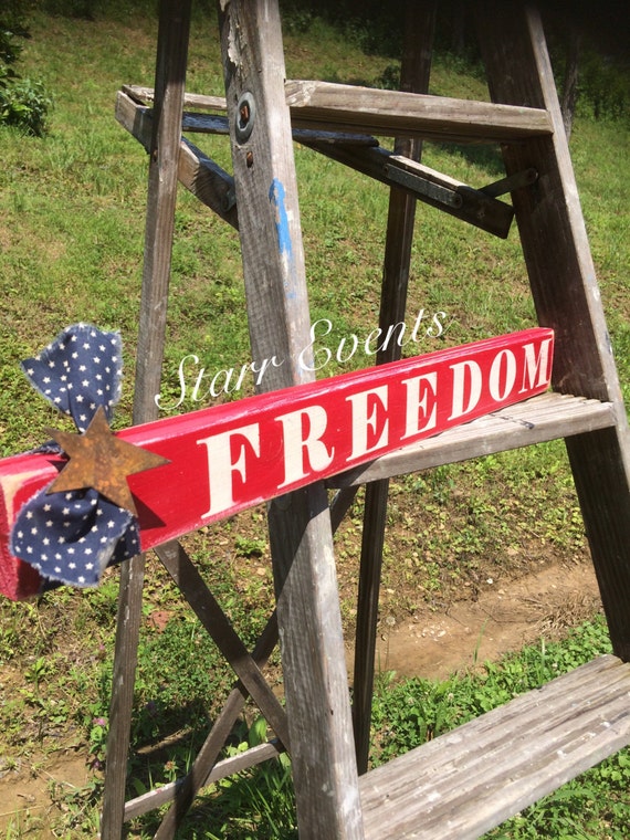 Download Freedom sign. Primitive signs Rustic Fourth of July decor ...