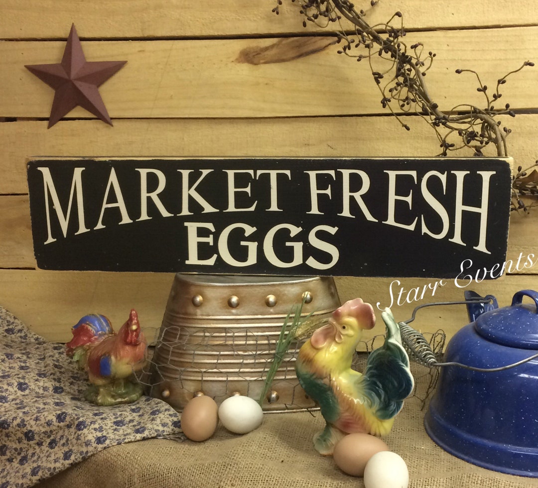 Signs for the Kitchen. Market Fresh Eggs Sign. Kitchen Decor. Signs for ...
