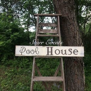 Pool House sign. Pool signs. Pool decor. Signs for the pool. Wooden pool signs. Rustic decor. Pool decorations. Swimming pool signs.