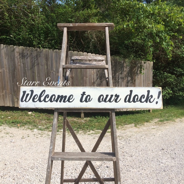 Boat Dock Sign Etsy