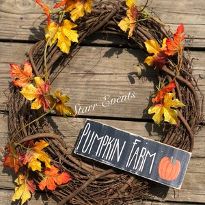 10 fall signs Rustic fall decoration Rustic fall decor Thanksgiving decor Thanksgiving signs Small wreath signs Give thanks sign image 5