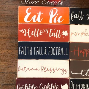 10 fall signs Rustic fall decoration Rustic fall decor Thanksgiving decor Thanksgiving signs Small wreath signs Give thanks sign image 6