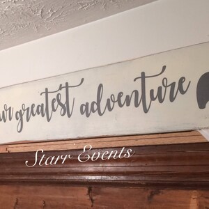 Elephant decor. Elephant decorations. Elephant signs You are our greatest adventure sign for a babys room. Baby&#39;s room decor. Nursery decor.