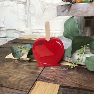 Candy apple tier tray decor. Fall cutouts.  Fall decor. Fall tier tray decor. Halloween tier tray. Halloween decor. Faux candy apple