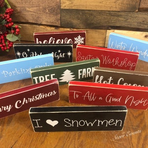 10" Rustic Christmas signs Christmas decorations Rustic Christmas decor Rustic Christmas wreath signs Small signs Merry Christmas sign