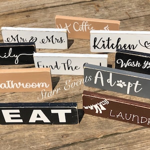 Farmhouse kitchen signs. 10" Rustic home decor kitchen decor Laundry sign Bathroom signs Coffee signs Small signs for the kitchen Pet signs
