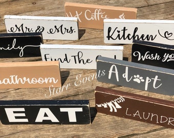 Farmhouse kitchen signs. 10" Rustic home decor kitchen decor Laundry sign Bathroom signs Coffee signs Small signs for the kitchen Pet signs