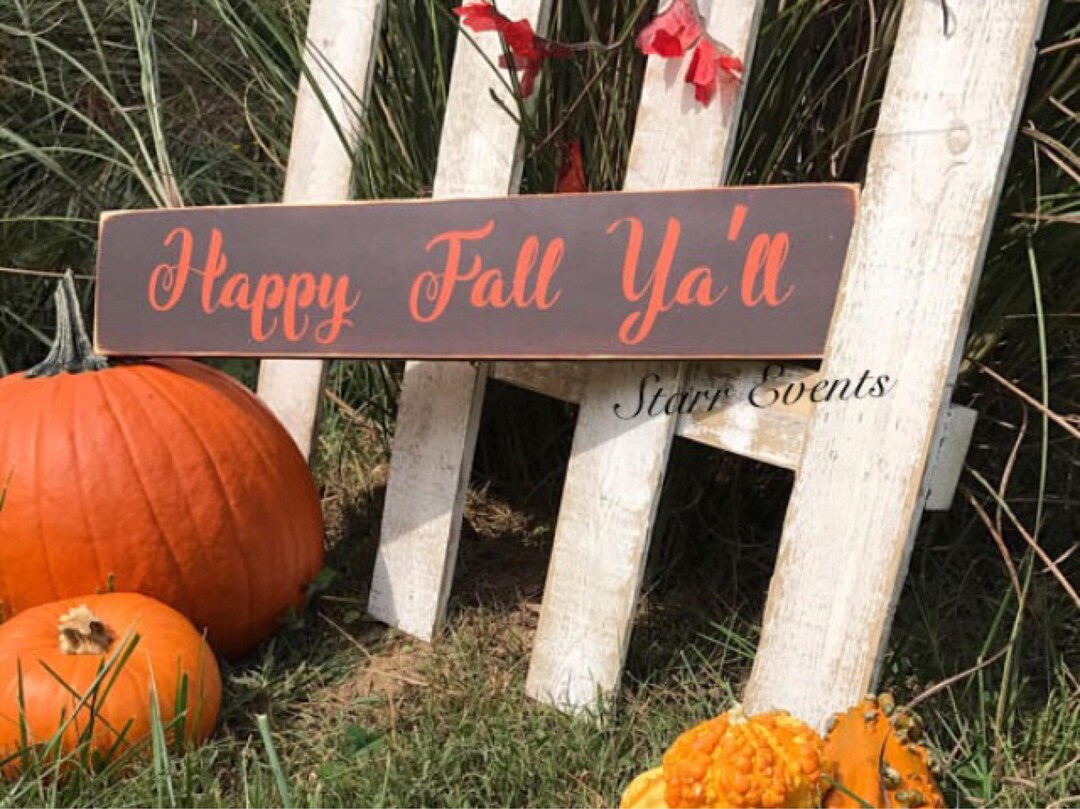 Enjoy Fall Sign Happy Fall Ya'll Sign. Fall Decor. Rustic Fall Signs. Great Fall ...