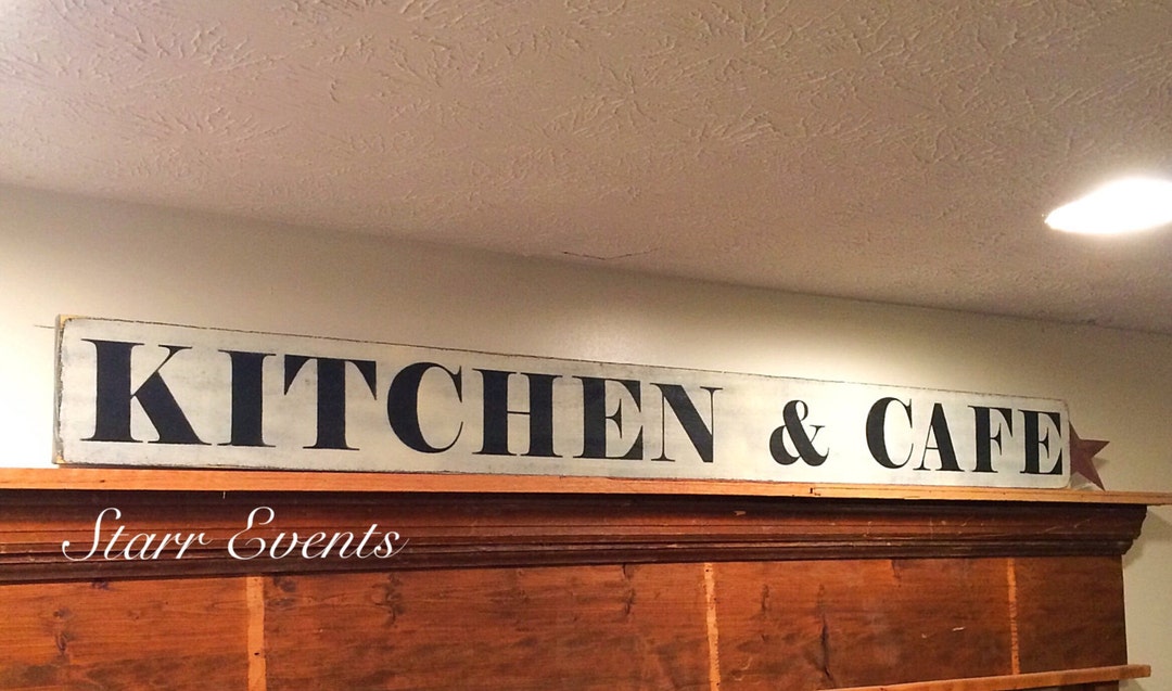 Kitchen Signs. 4 Foot. Kitchen and Cafe Sign. Rustic Signs. Primitive ...