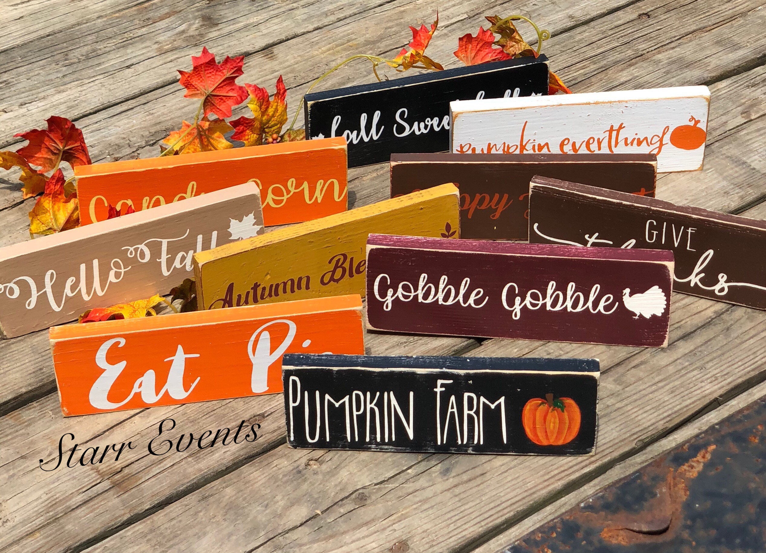 10 Rustic fall signs Rustic fall decoration Rustic fall | Etsy