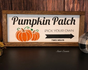 Fall signs. Fall Pumpkin patch sign Fall decorations. Fall decor. Farmhouse signs. Framed Farmhouse wall decor. Autunm signs Autumn decor