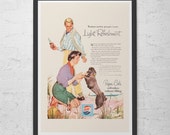 VINTAGE PEPSI AD - Retro Mid-Century Ad - Cute Poodle Poster, Retro Ad, Vintage Pepsi Cola Ad, 50 39 s Wall Art, Retro Wall Art, Retro Kitsch