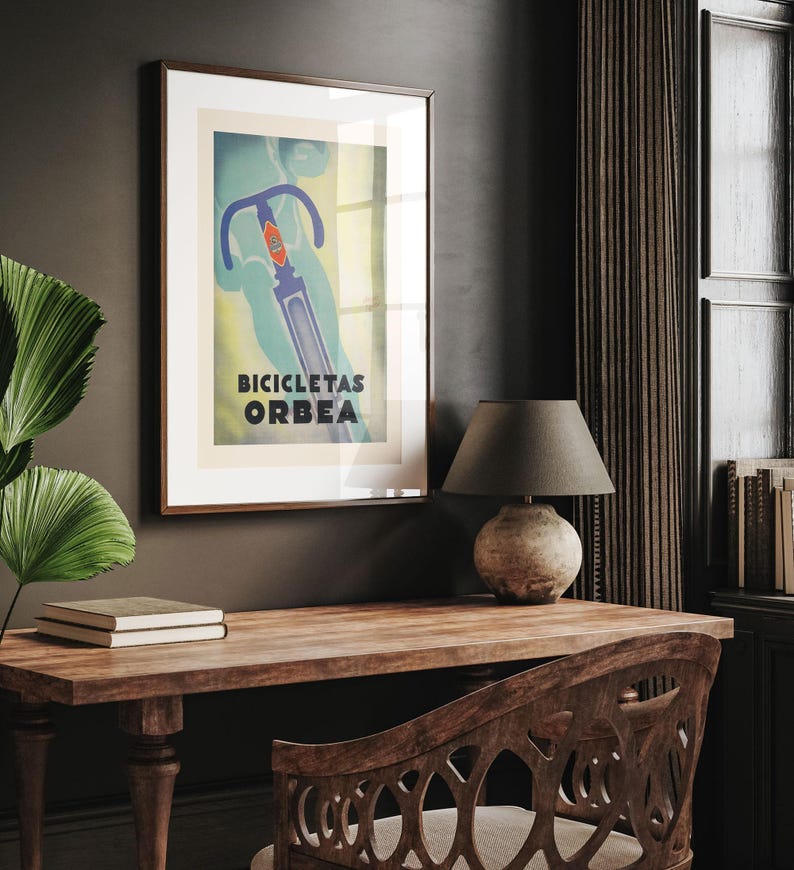 Italian Bicycle Poster Vintage Art Deco Poster Cycling Poster Bike Poster Giclee Print Bicycle Print Cycling Print Ikea Ribba image 2