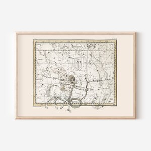 SCHÜTZE KARTE KARTE Druck, Sternzeichen Karte Druck, professionelle Reproduktion, Konstellation Wandkunst Zodiac Wandkunst Astrologie Karte Sternenkarte