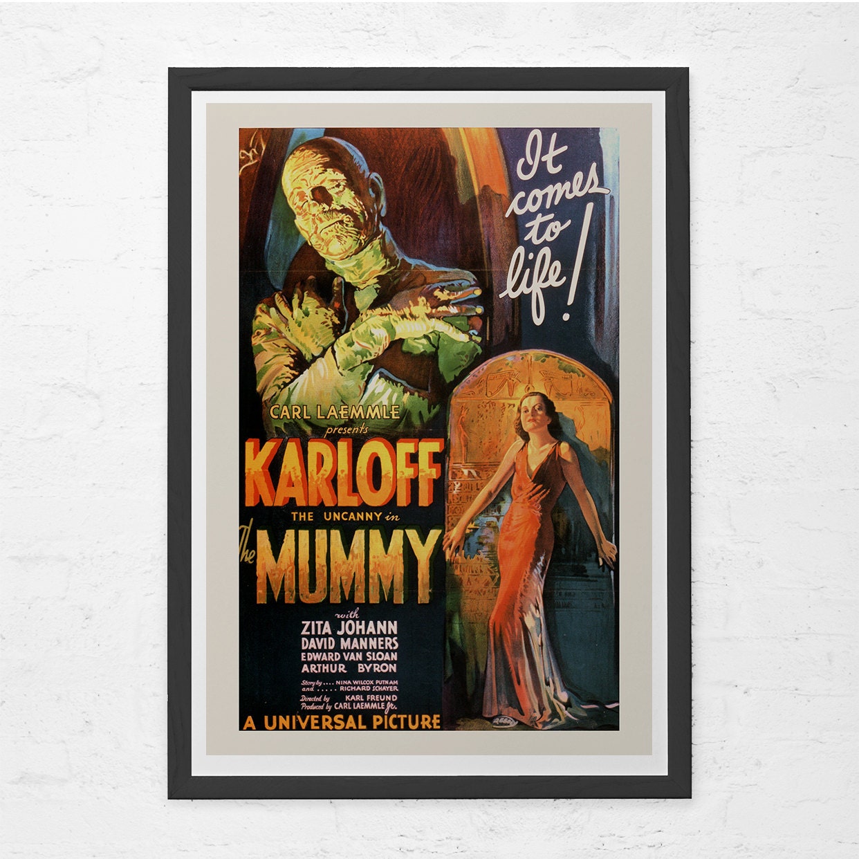 CLASSIC MOVIE POSTER Boris Karloff Poster The Mummy Movie | Etsy