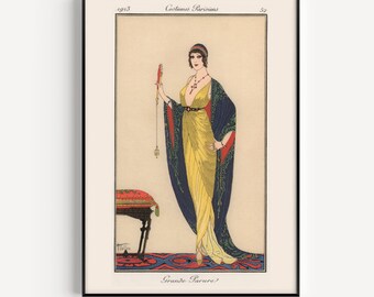 VINTAGE FASHION COLLECTOR, Womens Fashion Poster, Antique Poster, Fashion Print, Art Deco Print, Feminine Decor, Professional Reproduction