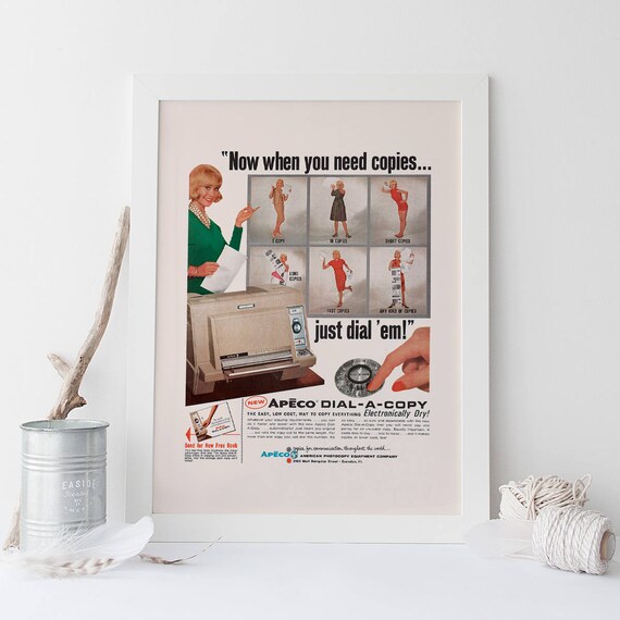 RETRO OFFICE POSTER Fun Vintage Office Wall Art Kitsch Etsy