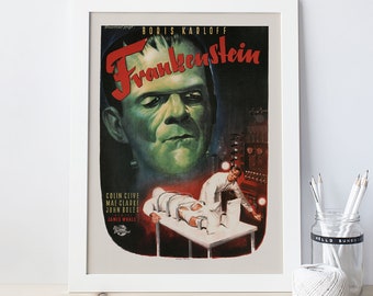 Frankenstein 1931 Classic Cult Movie Film Giant Wall Poster Print 